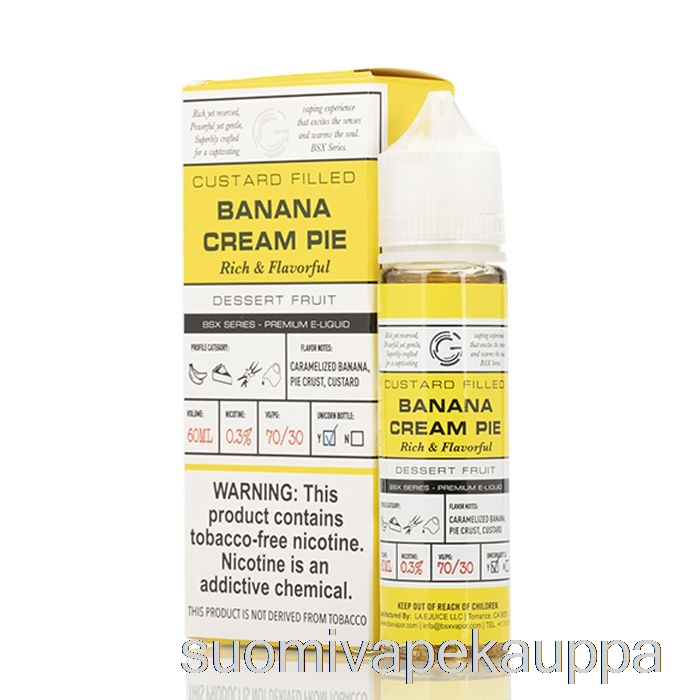 Vape Netistä Banaanikermapiirakka - Bsx Sarja - 60ml 0mg